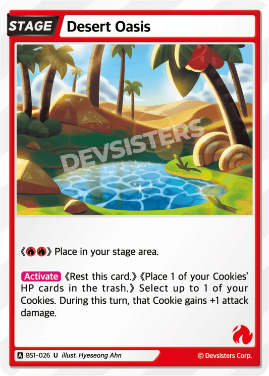 Desert Oasis - [BS1 - 026] (Brave Beginning - UC) Near Mint - Nick Nack's Full Frontal Attack