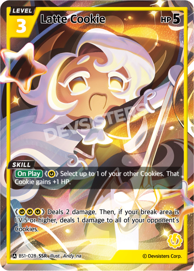Latte Cookie - [BS1 - 028] (Brave Beginning - SSR) Near Mint - Nick Nack's Full Frontal Attack