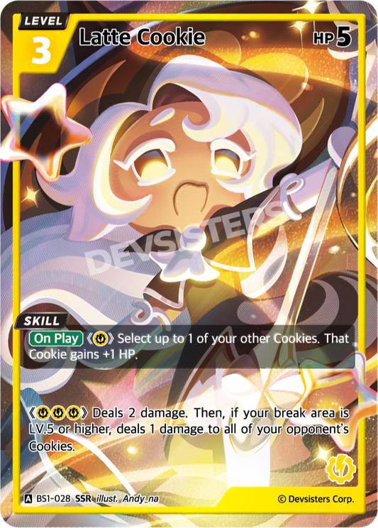 Latte Cookie - [BS1 - 028] (Brave Beginning - SSR) Near Mint - Nick Nack's Full Frontal Attack