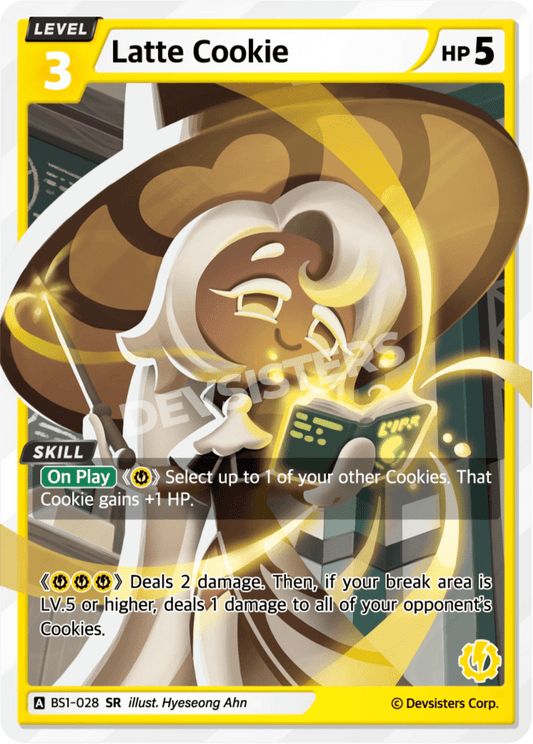 Latte Cookie - [BS1 - 028] (Brave Beginning - SR) Near Mint - Nick Nack's Full Frontal Attack