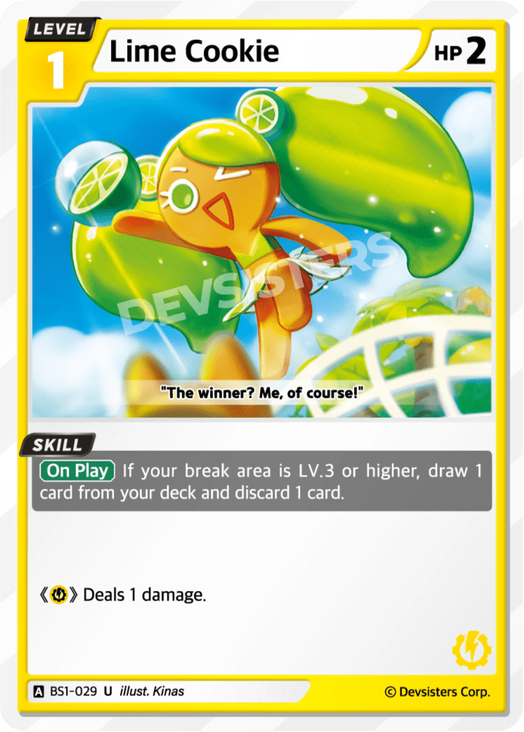 Lime Cookie - [BS1 - 029] (Brave Beginning - UC) Near Mint - Nick Nack's Full Frontal Attack