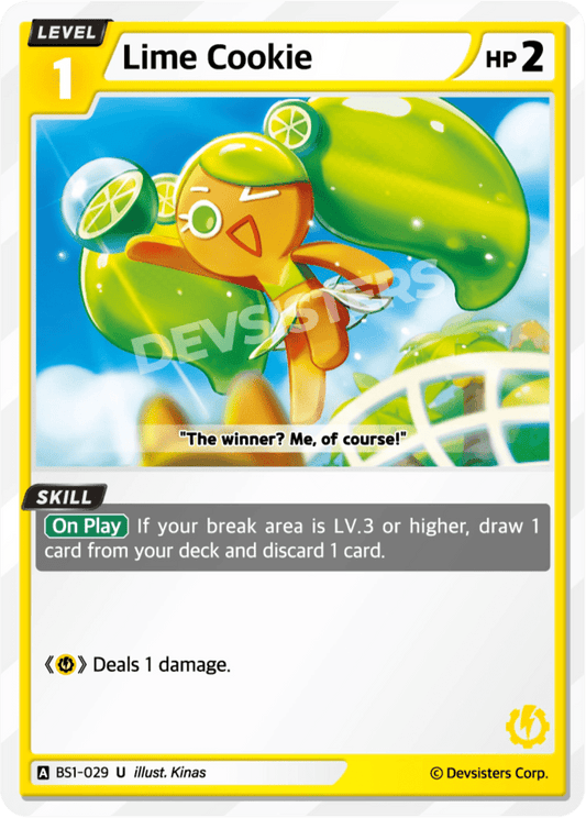 Lime Cookie - [BS1 - 029] (Brave Beginning - UC) Near Mint - Nick Nack's Full Frontal Attack
