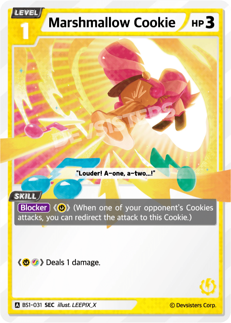 Marshmallow Cookie - [BS1 - 031] (Brave Beginning - SEC) Near Mint - Nick Nack's Full Frontal Attack