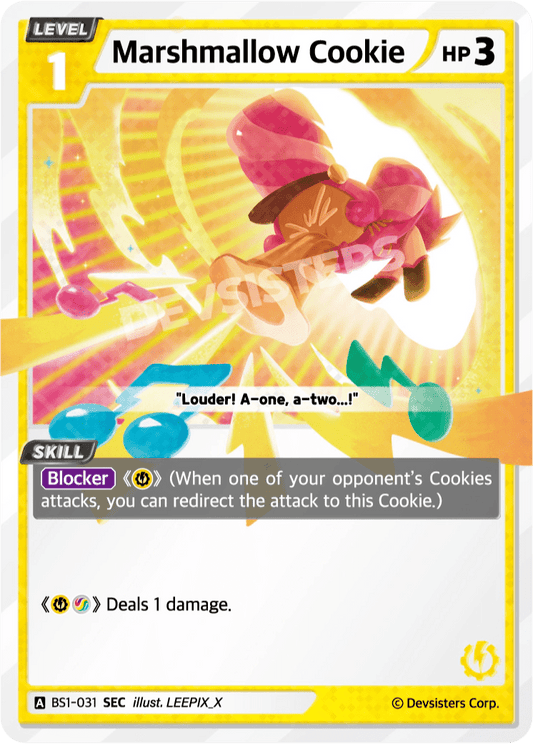 Marshmallow Cookie - [BS1 - 031] (Brave Beginning - SEC) Near Mint - Nick Nack's Full Frontal Attack