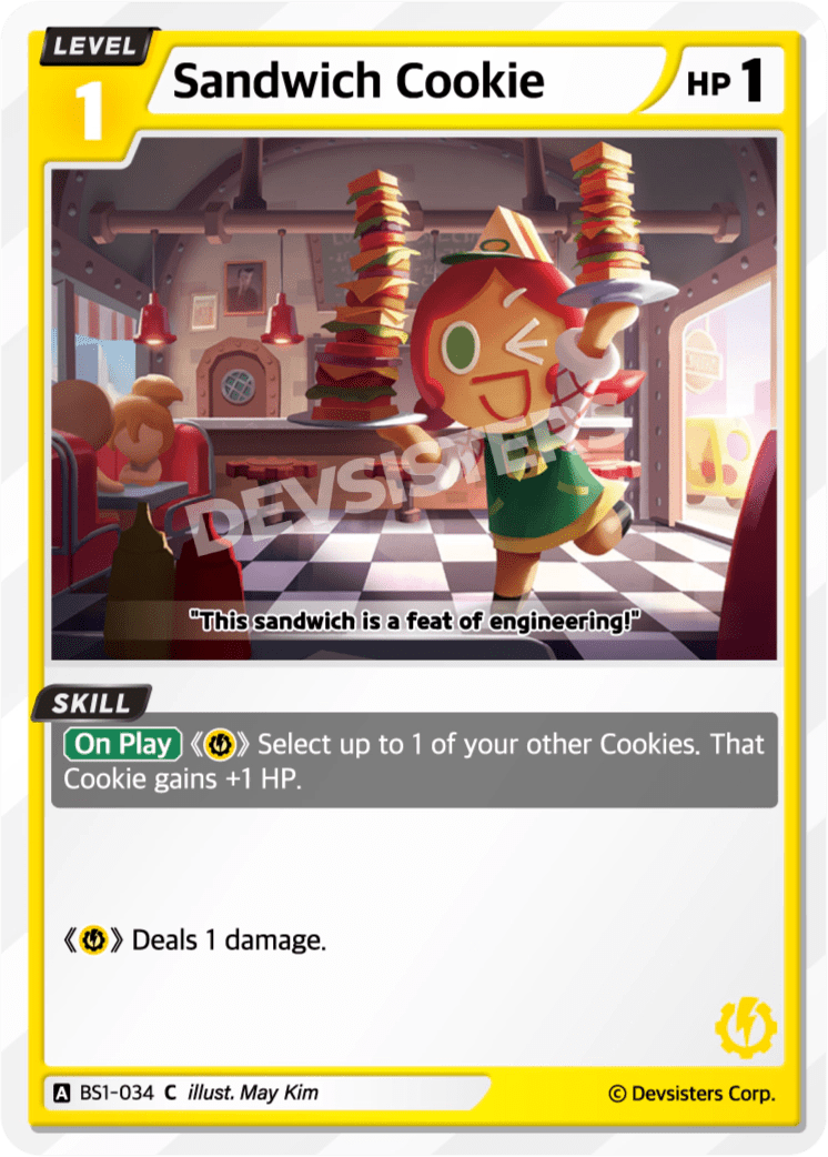 Sandwich Cookie - [BS1 - 034] (Brave Beginning - C) Near Mint - Nick Nack's Full Frontal Attack
