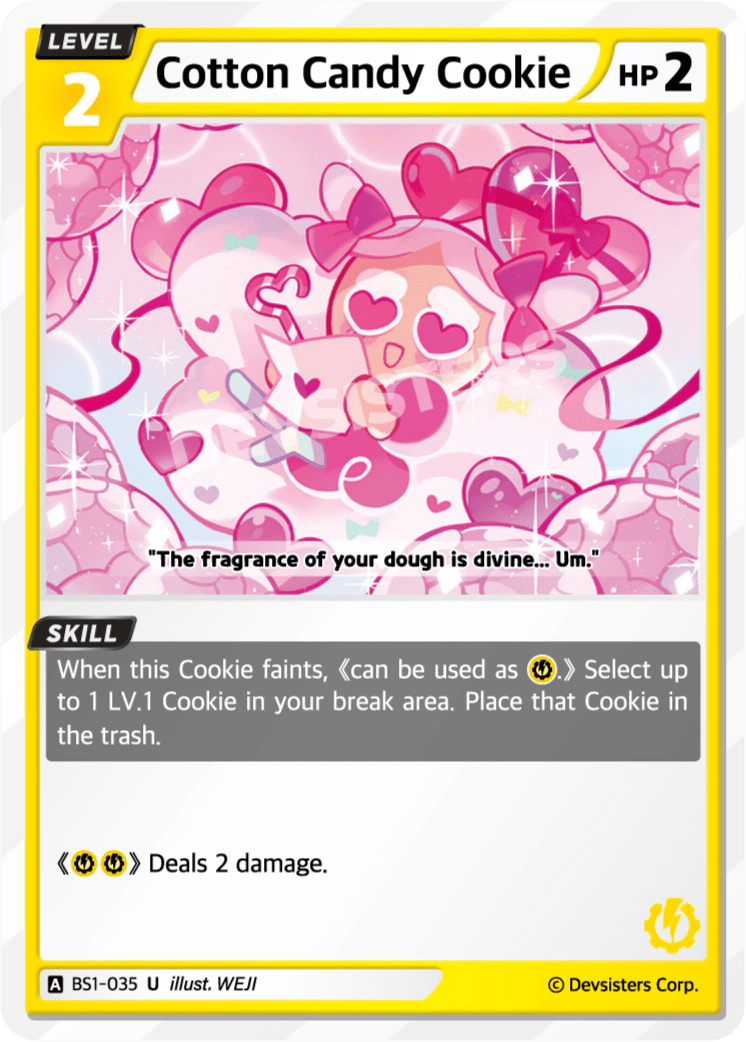 Cotton Candy Cookie - [BS1 - 035] (Brave Beginning - UC) Near Mint - Nick Nack's Full Frontal Attack