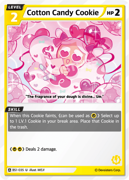 Cotton Candy Cookie - [BS1 - 035] (Brave Beginning - UC) Near Mint - Nick Nack's Full Frontal Attack