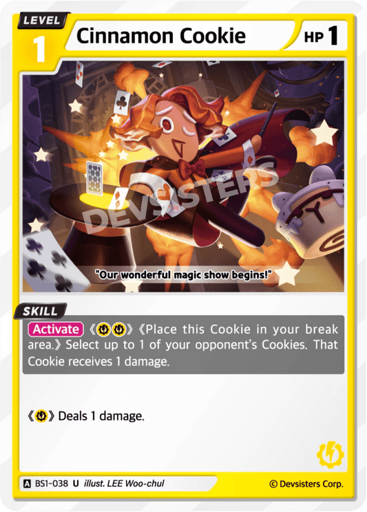 Cinnamon Cookie - [BS1 - 038] (Brave Beginning - UC) Near Mint - Nick Nack's Full Frontal Attack