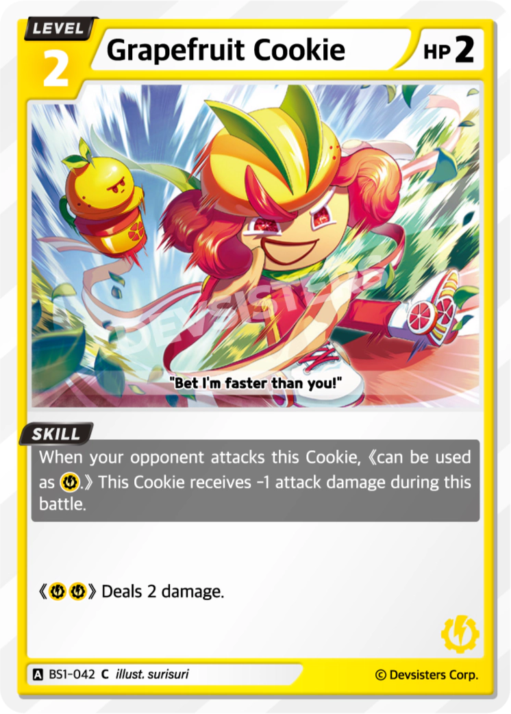 Grapefruit Cookie - [BS1 - 042] (Brave Beginning - C) Near Mint - Nick Nack's Full Frontal Attack