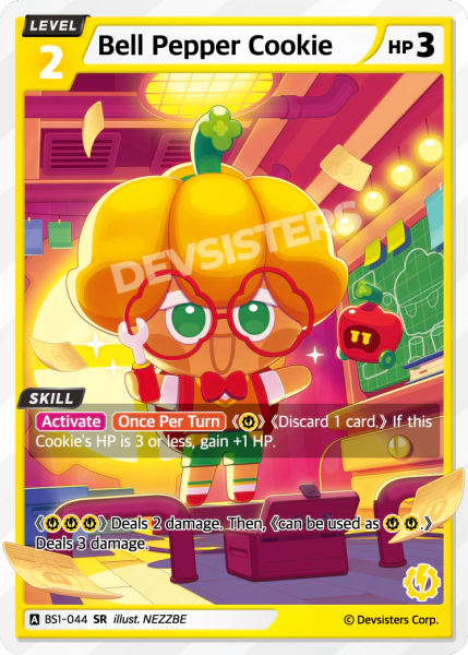 Bell Pepper Cookie - [BS1 - 044] (Brave Beginning - SR) Near Mint - Nick Nack's Full Frontal Attack