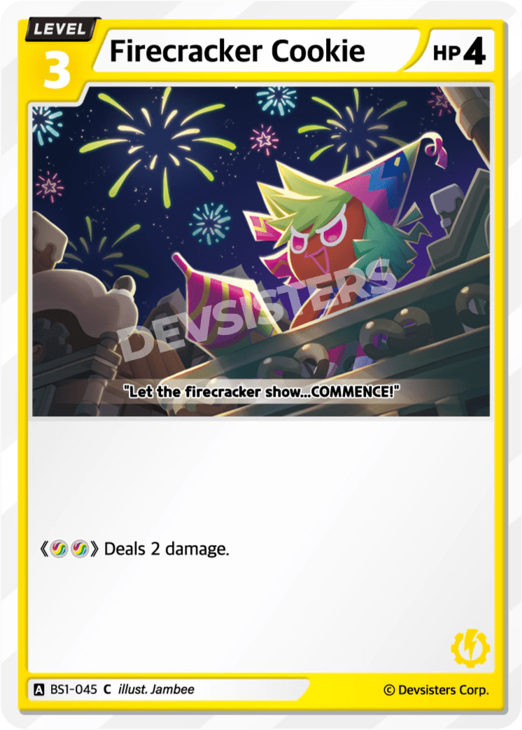 Firecracker Cookie - [BS1 - 045] (Brave Beginning - C) Near Mint - Nick Nack's Full Frontal Attack