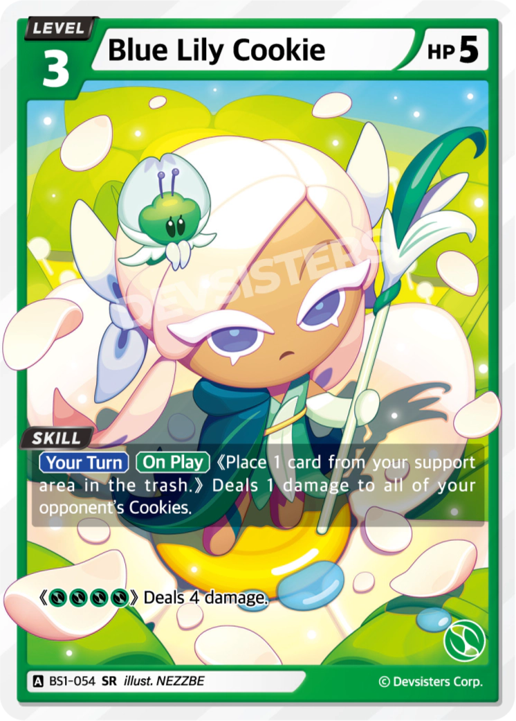 Blue Lily Cookie - [BS1 - 054] (Brave Beginning - SR) Near Mint - Nick Nack's Full Frontal Attack