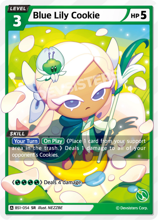 Blue Lily Cookie - [BS1 - 054] (Brave Beginning - SR) Near Mint - Nick Nack's Full Frontal Attack
