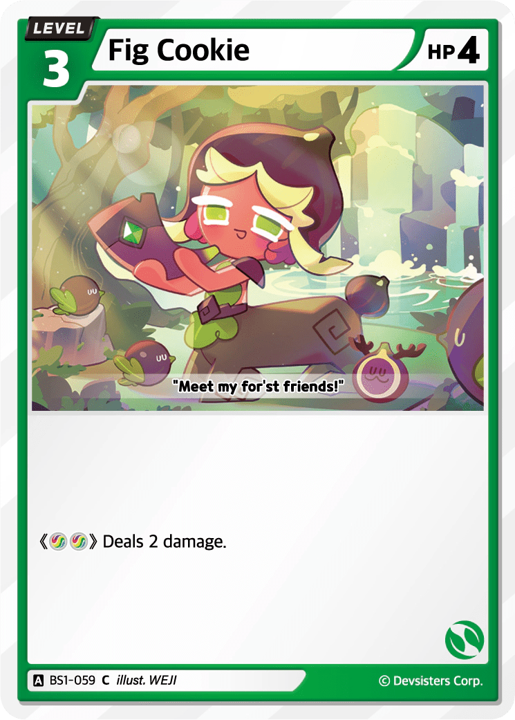 Fig Cookie - [BS1 - 059] (Brave Beginning - C) Near Mint - Nick Nack's Full Frontal Attack