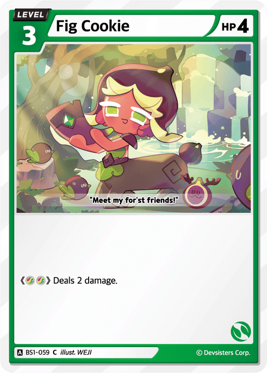 Fig Cookie - [BS1 - 059] (Brave Beginning - C) Near Mint - Nick Nack's Full Frontal Attack