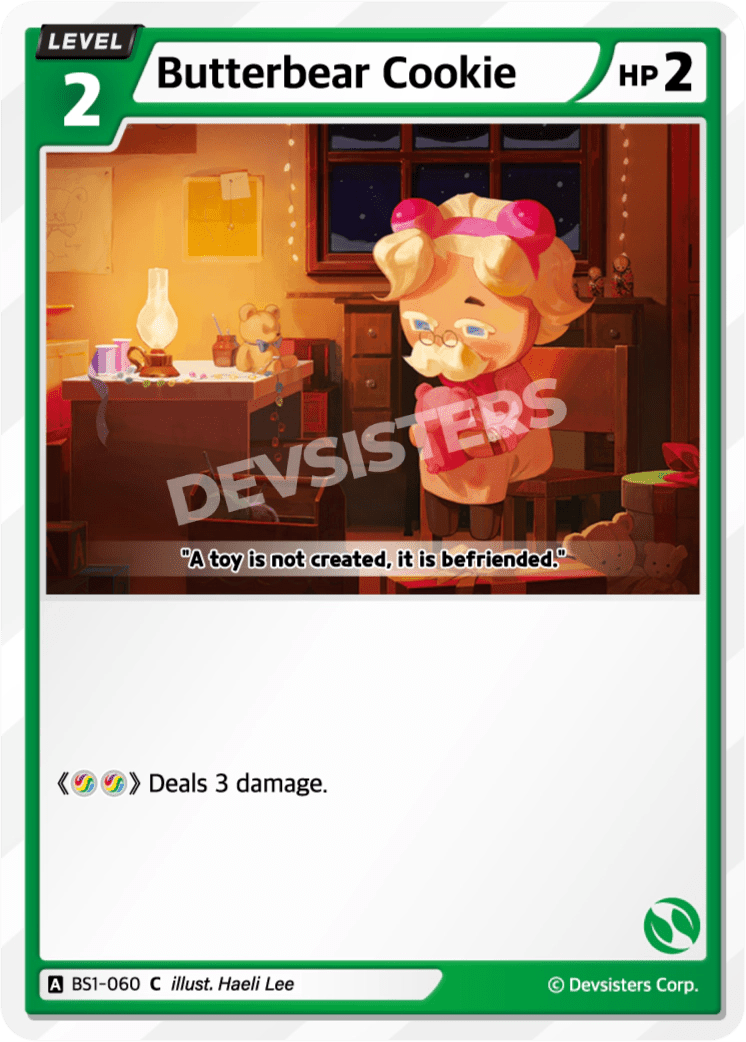 Butterbear Cookie - [BS1 - 060] (Brave Beginning - C) Near Mint - Nick Nack's Full Frontal Attack