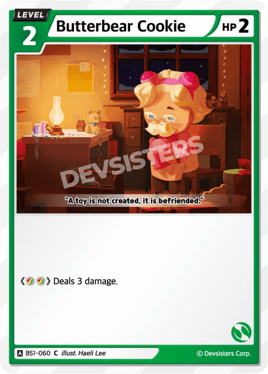 Butterbear Cookie - [BS1 - 060] (Brave Beginning - C) Near Mint - Nick Nack's Full Frontal Attack