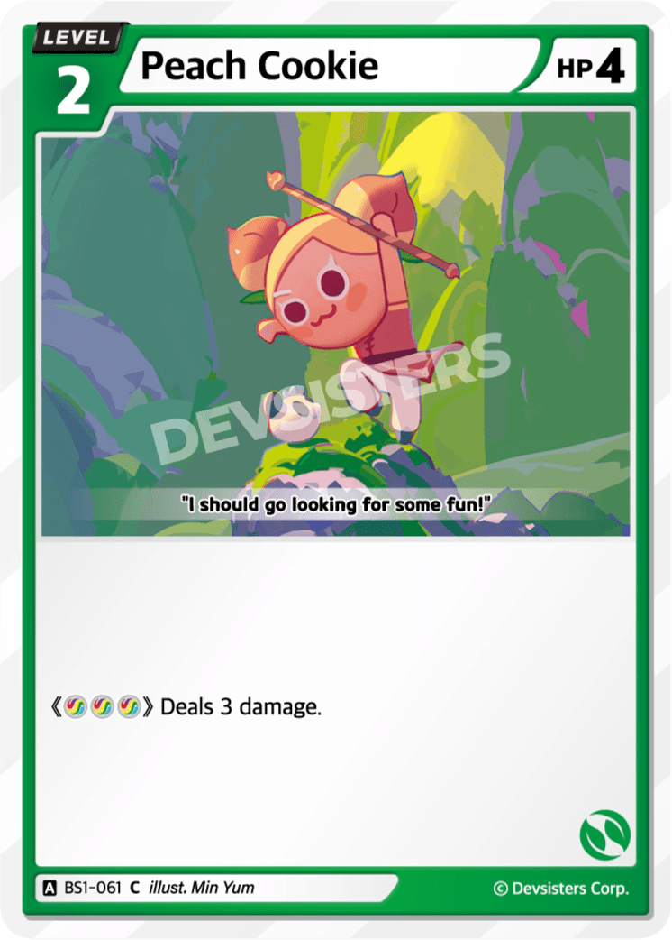 Peach Cookie - [BS1 - 061] (Brave Beginning - C) Near Mint - Nick Nack's Full Frontal Attack