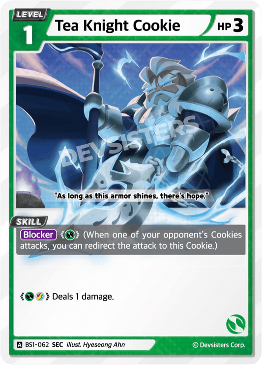Tea Knight Cookie - [BS1 - 062] (Brave Beginning - SEC) Near Mint - Nick Nack's Full Frontal Attack