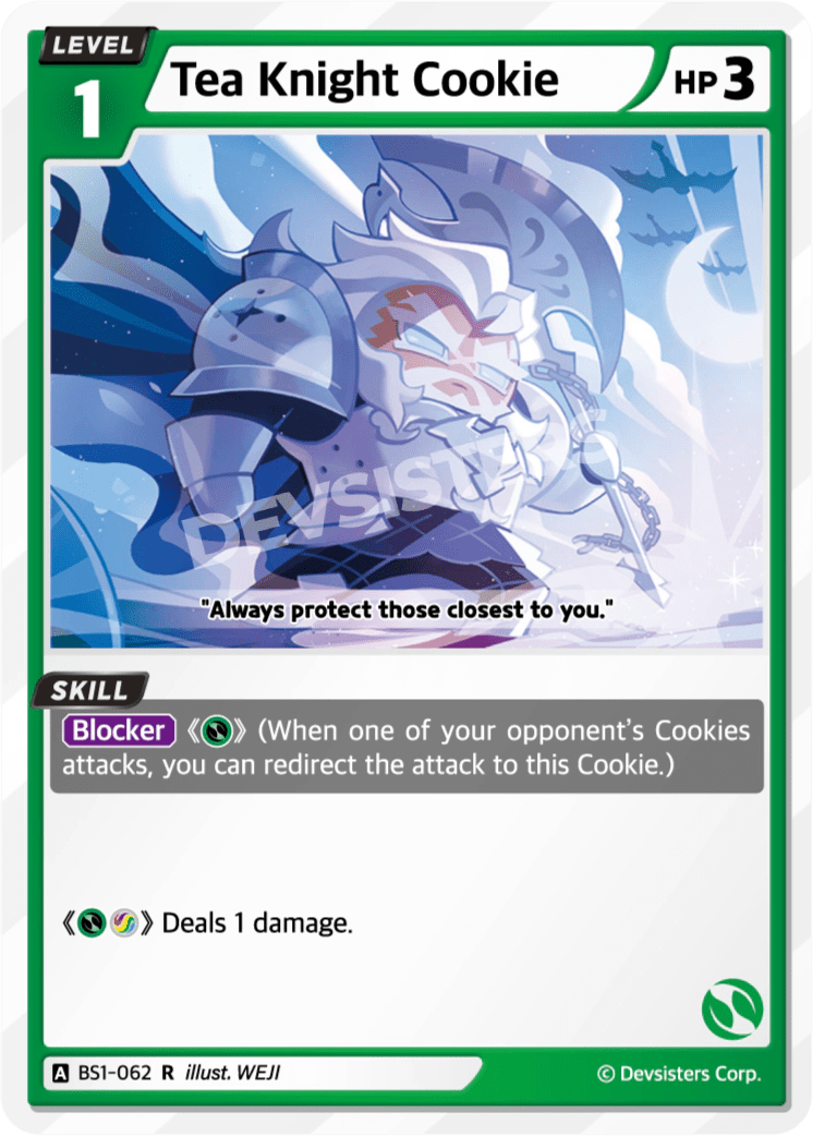 Tea Knight Cookie - [BS1 - 062] (Brave Beginning - R) Near Mint - Nick Nack's Full Frontal Attack