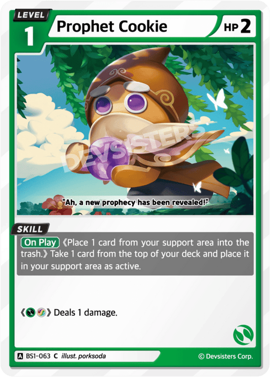 Prophet Cookie - [BS1 - 063] (Brave Beginning - C) Near Mint - Nick Nack's Full Frontal Attack