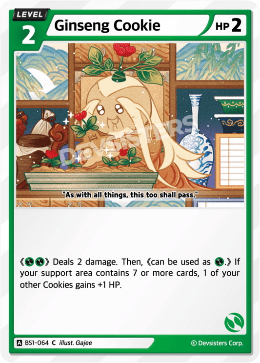 Ginseng Cookie - [BS1 - 064] (Brave Beginning - C) Near Mint - Nick Nack's Full Frontal Attack