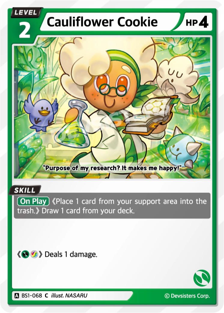 Cauliflower Cookie - [BS1 - 068] (Brave Beginning - C) Near Mint - Nick Nack's Full Frontal Attack