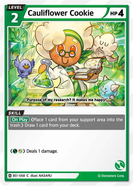 Cauliflower Cookie - [BS1 - 068] (Brave Beginning - C) Near Mint - Nick Nack's Full Frontal Attack