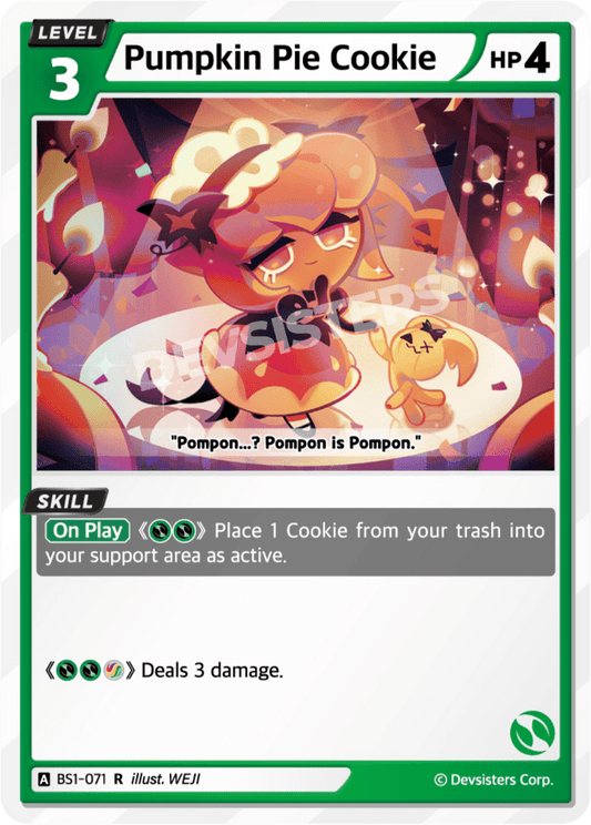 Pumpkin Pie Cookie - [BS1 - 071] (Brave Beginning - R) Near Mint - Nick Nack's Full Frontal Attack