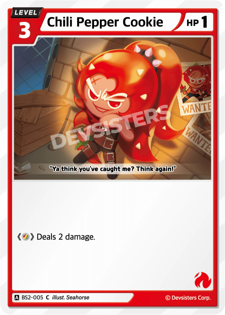 Chili Pepper Cookie - [BS2 - 005] (Operation Timeguard - C) Near Mint - Nick Nack's Full Frontal Attack