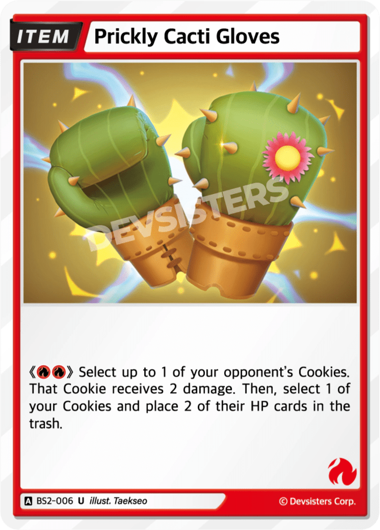 Prickly Cacti Gloves - [BS2 - 006] (Operation Timeguard - UC) Near Mint - Nick Nack's Full Frontal Attack