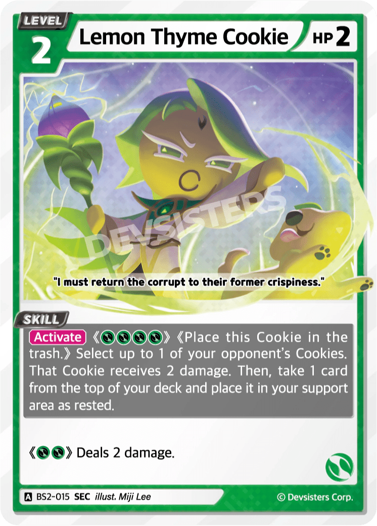 Lemon Thyme Cookie - [BS2 - 015] (Operation Timeguard - SEC) Near Mint - Nick Nack's Full Frontal Attack