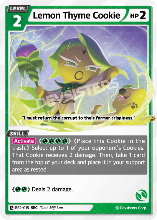 Lemon Thyme Cookie - [BS2 - 015] (Operation Timeguard - SEC) Near Mint - Nick Nack's Full Frontal Attack