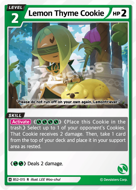 Lemon Thyme Cookie - [BS2 - 015] (Operation Timeguard - R) Near Mint - Nick Nack's Full Frontal Attack