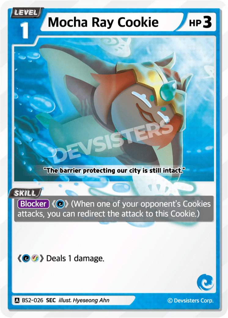Mocha Ray Cookie - [BS2 - 026] (Operation Timeguard - SEC) Near Mint - Nick Nack's Full Frontal Attack
