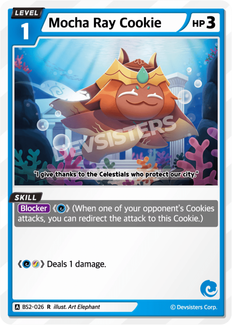 Mocha Ray Cookie - [BS2 - 026] (Operation Timeguard - R) Near Mint - Nick Nack's Full Frontal Attack