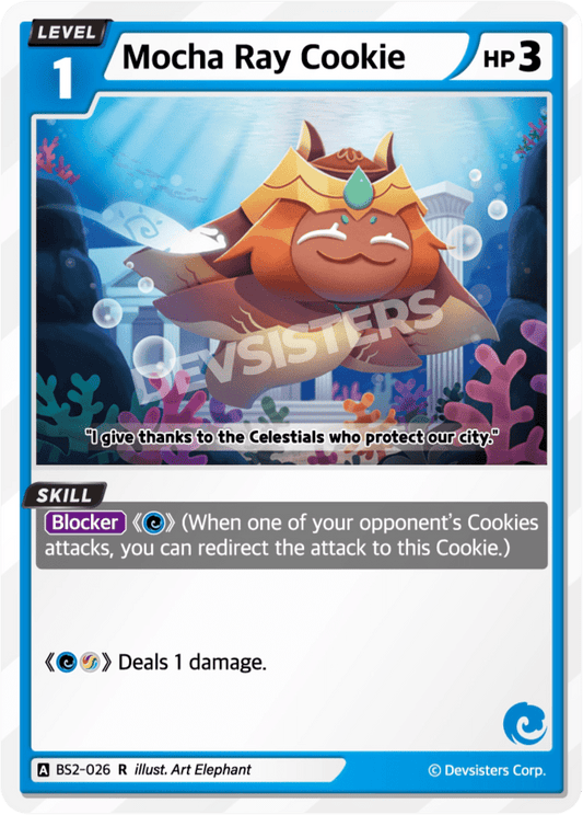 Mocha Ray Cookie - [BS2 - 026] (Operation Timeguard - R) Near Mint - Nick Nack's Full Frontal Attack