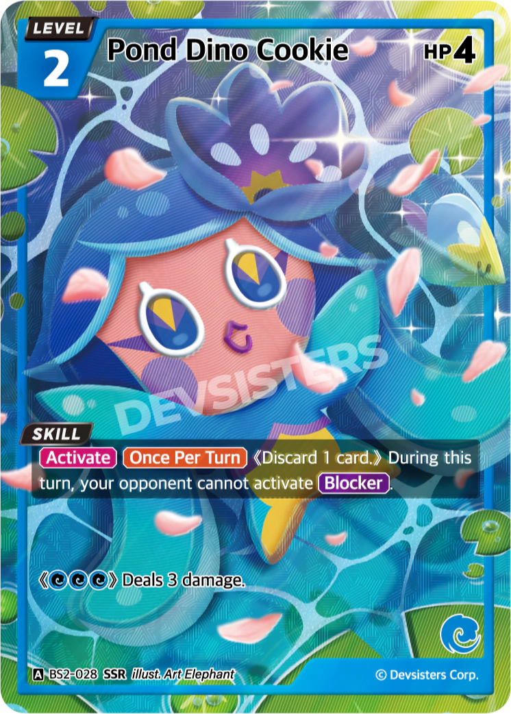 Pond Dino Cookie - [BS2 - 028] (Operation Timeguard - SSR) Near Mint - Nick Nack's Full Frontal Attack