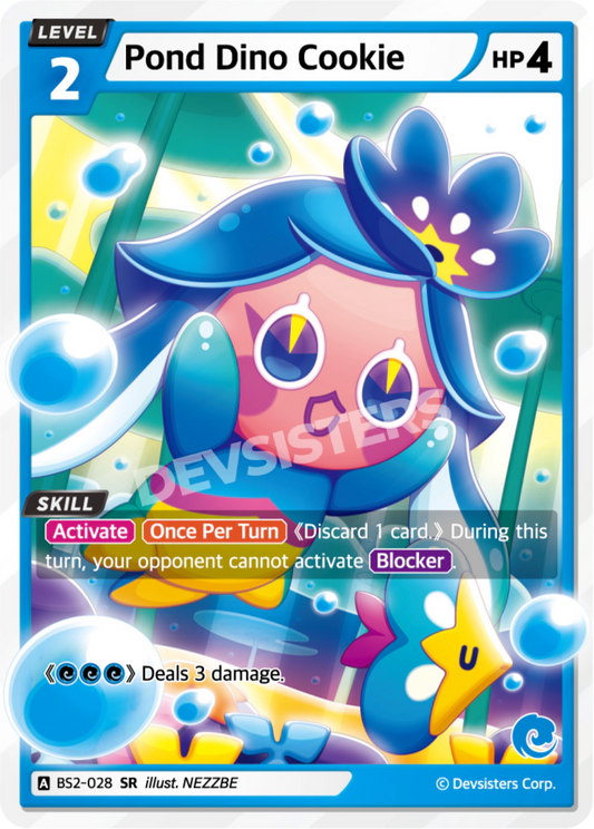 Pond Dino Cookie - [BS2 - 028] (Operation Timeguard - SR) Near Mint - Nick Nack's Full Frontal Attack
