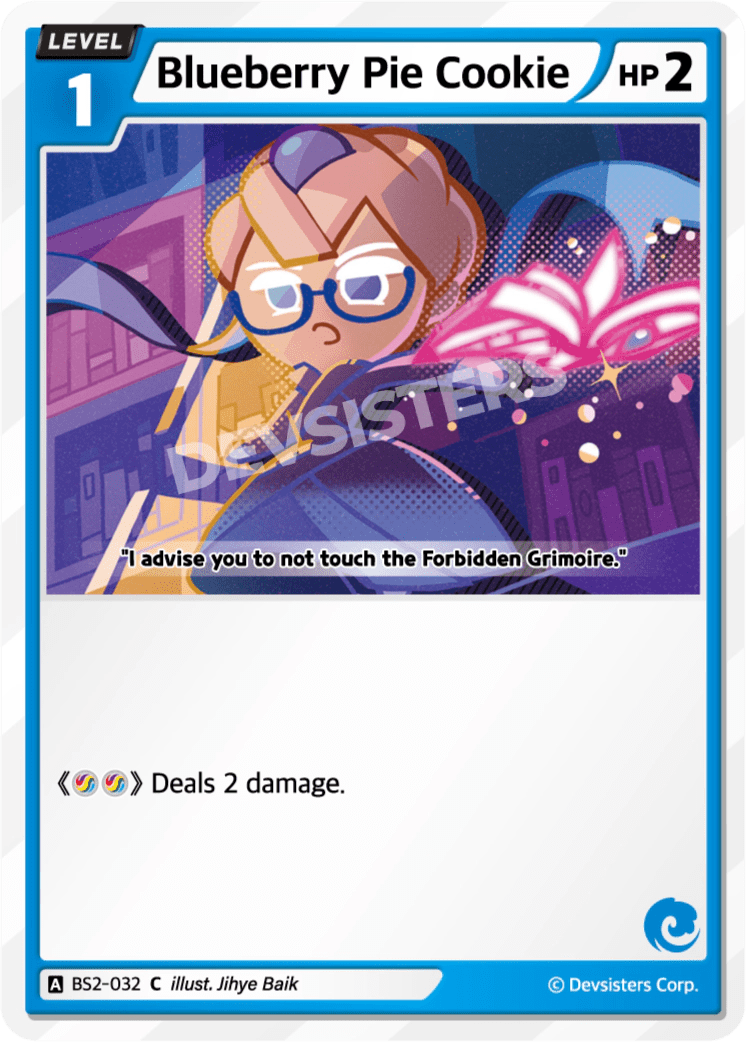 Blueberry Pie Cookie - [BS2 - 032] (Operation Timeguard - C) Near Mint - Nick Nack's Full Frontal Attack