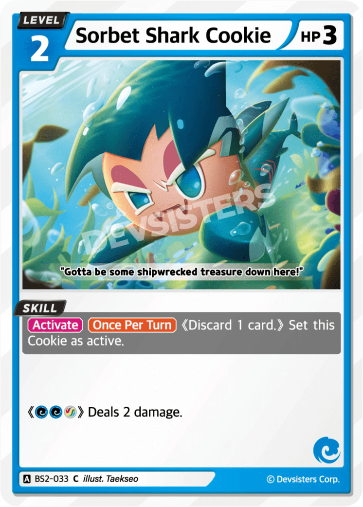 Sorbet Shark Cookie - [BS2 - 033] (Operation Timeguard - C) Near Mint - Nick Nack's Full Frontal Attack