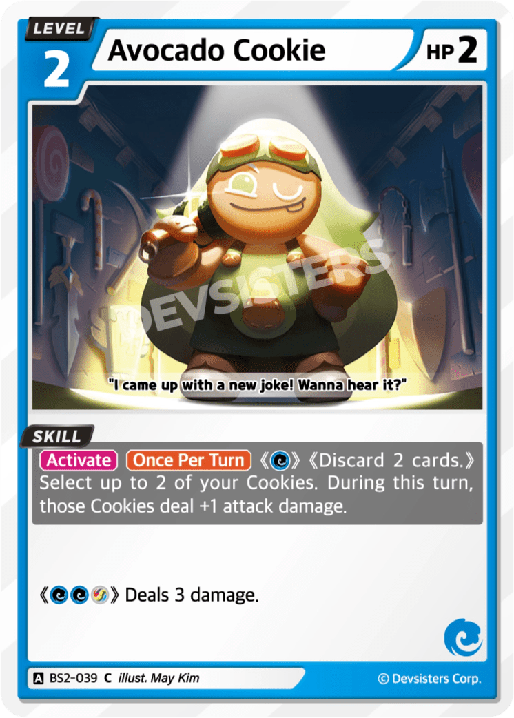 Avocado Cookie - [BS2 - 039] (Operation Timeguard - C) Near Mint - Nick Nack's Full Frontal Attack