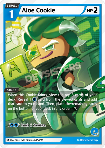 Aloe Cookie - [BS2 - 040] (Operation Timeguard - SR) Near Mint - Nick Nack's Full Frontal Attack