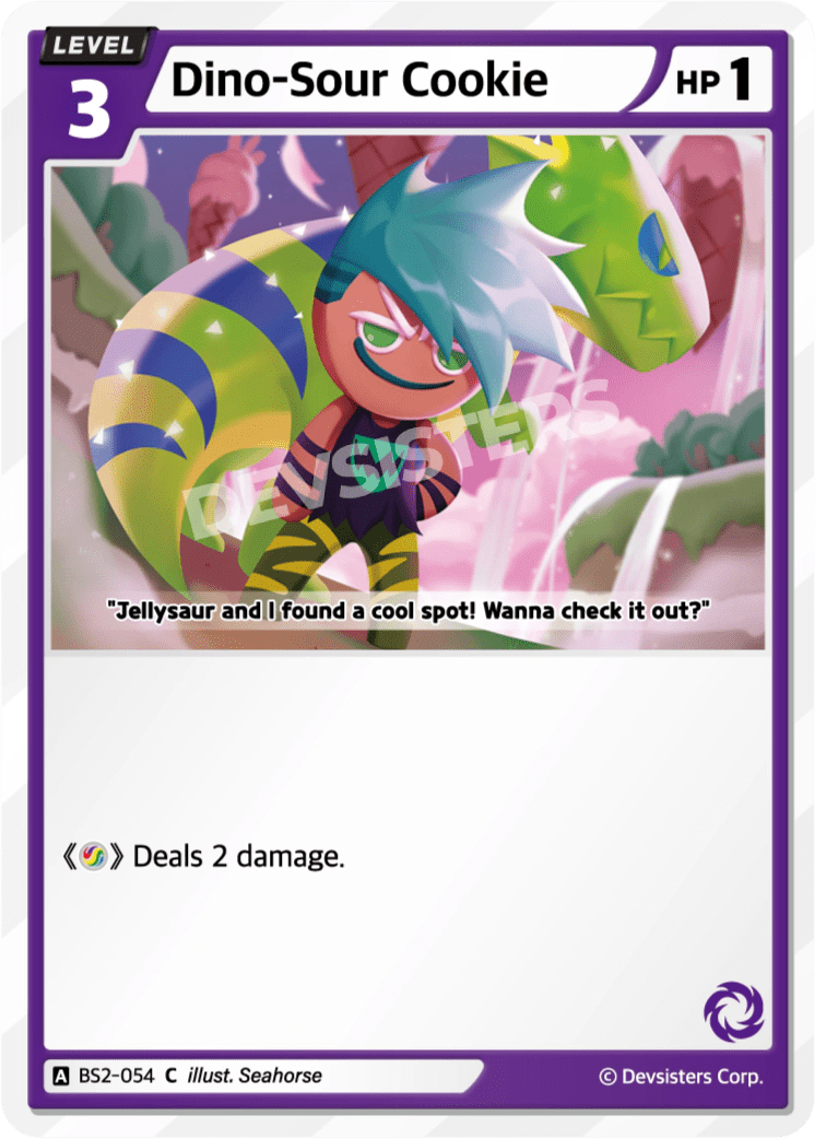 Dino Sour Cookie - [BS2 - 054] (Operation Timeguard - C) Near Mint - Nick Nack's Full Frontal Attack