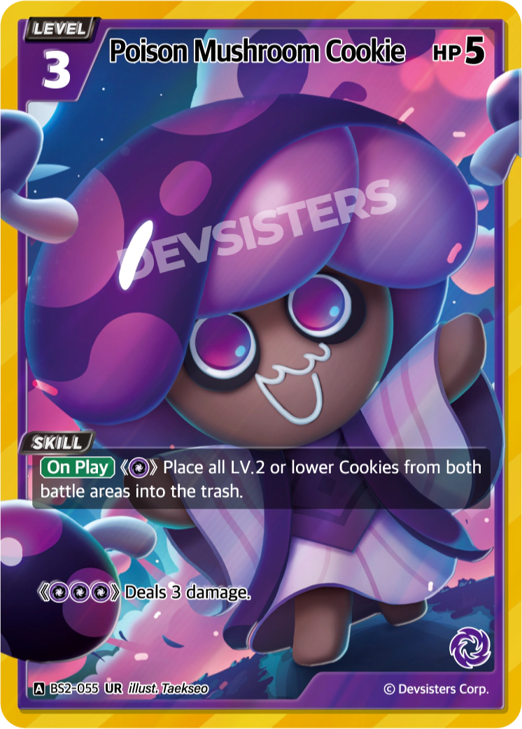 Poison Mushroom Cookie - [BS2 - 055] (Operation Timeguard - UR) Near Mint - Nick Nack's Full Frontal Attack
