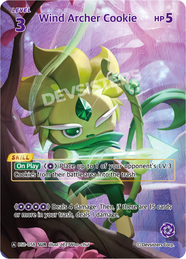 Wind Archer Cookie - [BS2 - 058] (Operation Timeguard - SUR) Near Mint - Nick Nack's Full Frontal Attack