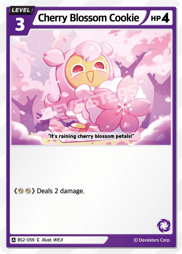 Cherry Blossom Cookie - [BS2 - 059] (Operation Timeguard - C) Near Mint - Nick Nack's Full Frontal Attack