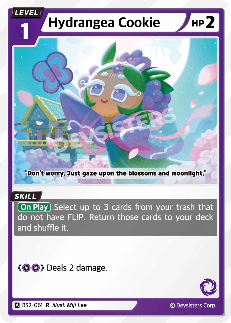 Hydrangea Cookie - [BS2 - 061] (Operation Timeguard - R) Near Mint - Nick Nack's Full Frontal Attack