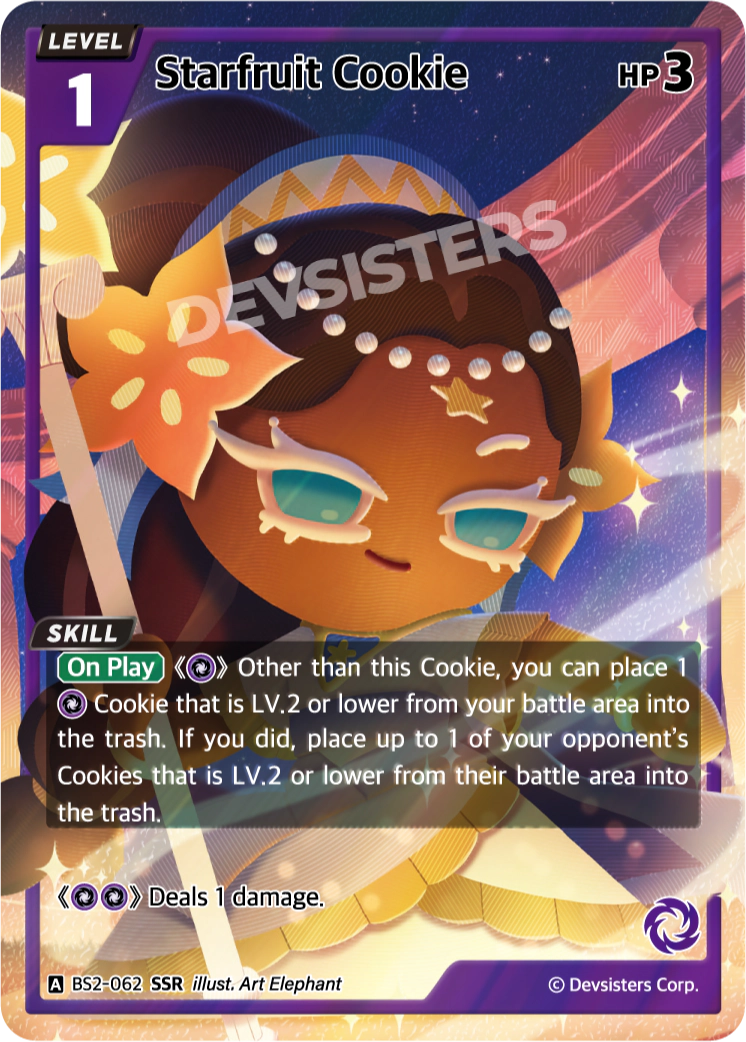 Starfruit Cookie - [BS2 - 062] (Operation Timeguard - SSR) Near Mint - Nick Nack's Full Frontal Attack