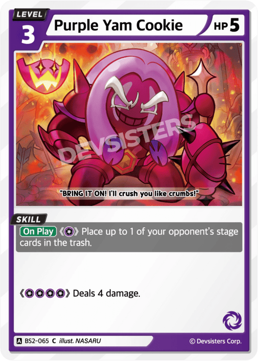 Purple Yam Cookie - [BS2 - 065] (Operation Timeguard - C) Near Mint - Nick Nack's Full Frontal Attack